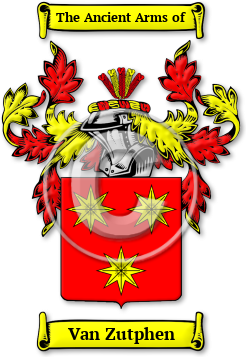 Van Zutphen Family Crest Download (jpg) Legacy Series - 150 DPI